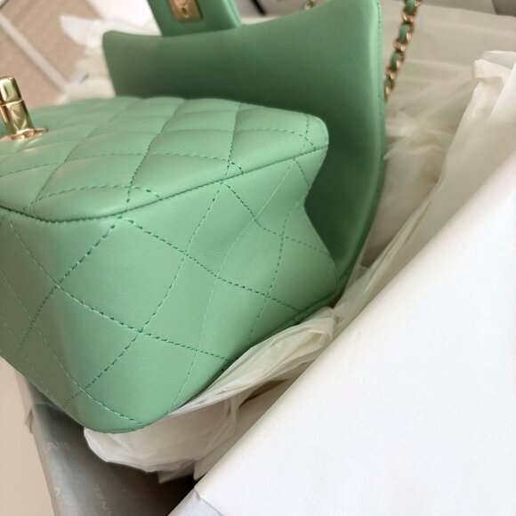 NEW Chanel top handle mini rectangular flap - 23P - Picture 2 of 10